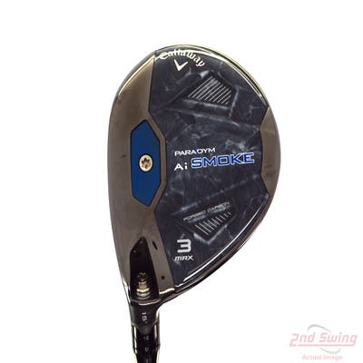 Mint Callaway Paradym Ai Smoke Max Fairway Wood 3 Wood 3W 15° Mitsubishi Tensei AV-XLINK Blue 65 Graphite Regular Left Handed 43.25in