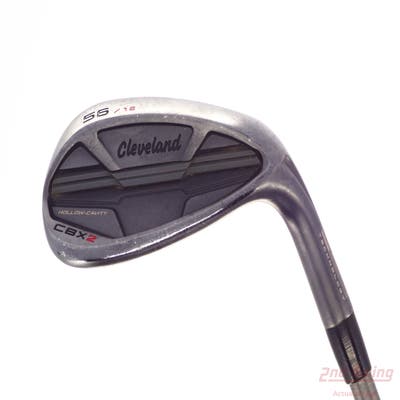 Cleveland CBX 2 Black Satin Wedge Sand SW 56° 12 Deg Bounce Aerotech SteelFiber fc90 Steel Regular Right Handed 35.0in