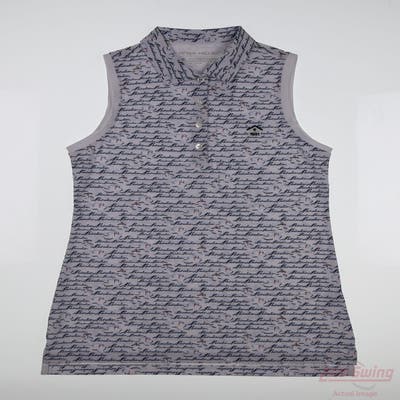 New W/ Logo Womens Peter Millar Sleeveless Polo Small S Multi MSRP $98