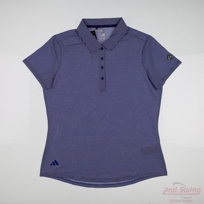 New W/ Logo Womens Adidas Polo Small S Blue MSRP $70