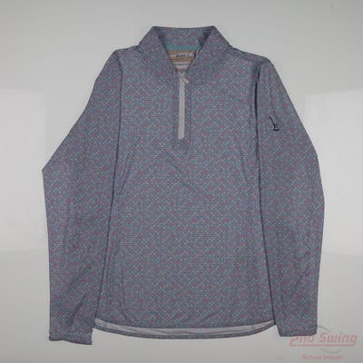 New W/ Logo Womens Peter Millar 1/4 Zip Pullover Small S Multi MSRP $100