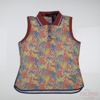 New Womens Ralph Lauren RLX Sleeveless Polo Medium M Multi MSRP $90