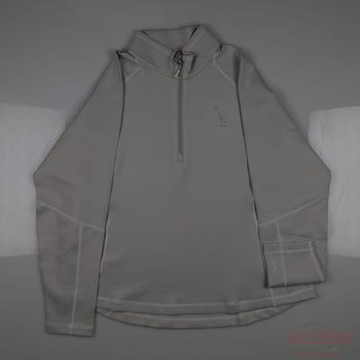 New W/ Logo Womens SUNICE 1/4 Zip Pullover Large L Gray MSRP $50
