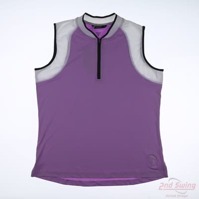 New W/ Logo Womens Level Wear Sleeveless Large L Purple MSRP $85
