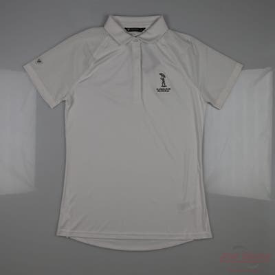 New W/ Logo Womens Level Wear Polo Small S White MSRP $85