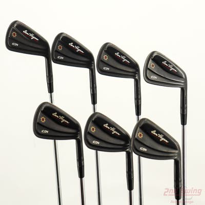 Ben Hogan Icon Black Iron Set 4-PW Stock Steel Shaft Steel Stiff Right Handed -1/4"