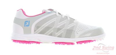 New Womens Golf Shoe Footjoy FJ Sport SL Medium 7 White/Pink 98027 MSRP $140
