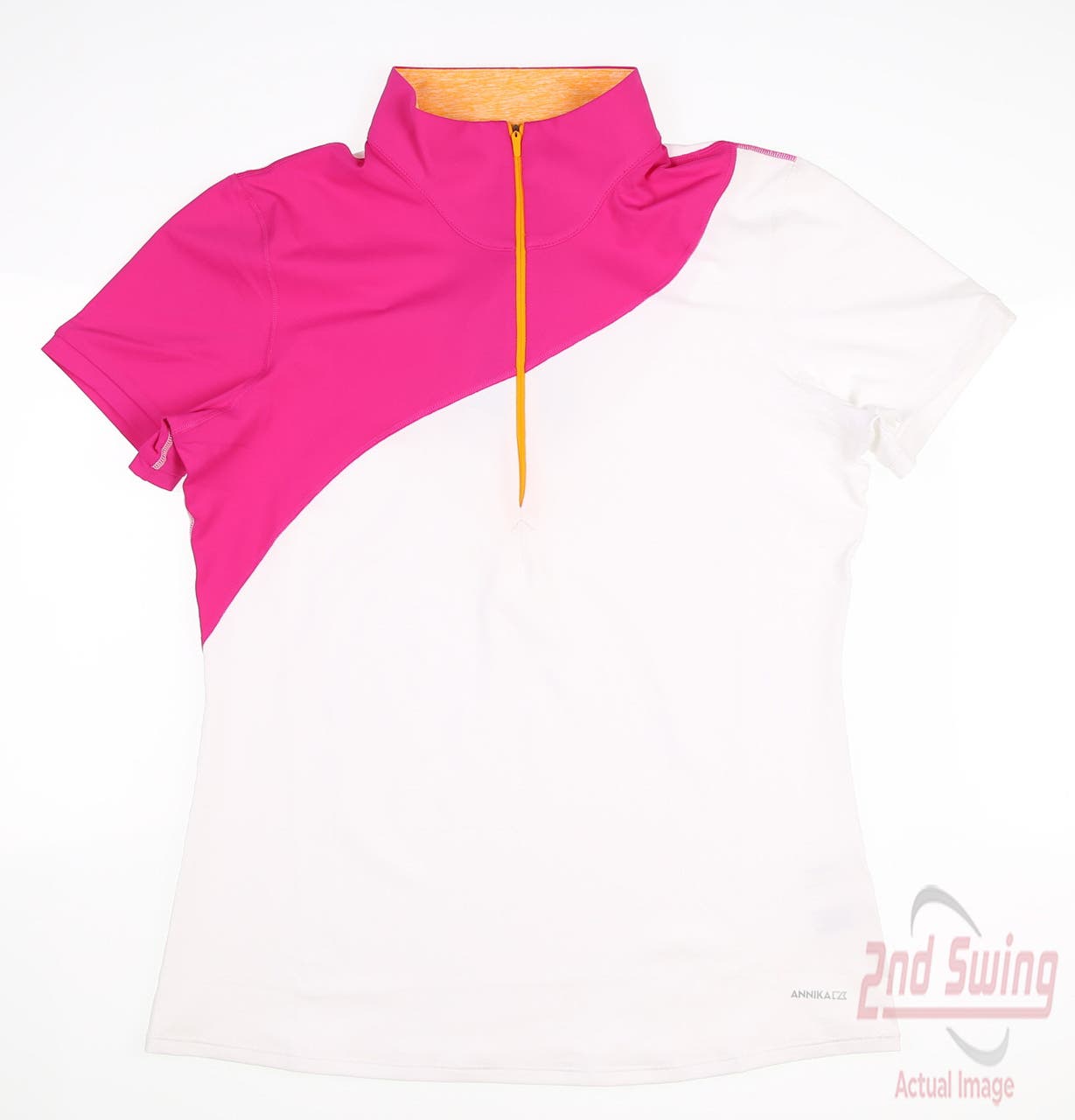 New Womens Cutter & Buck Annika Golf Polo Small S White/Pink MSRP $85