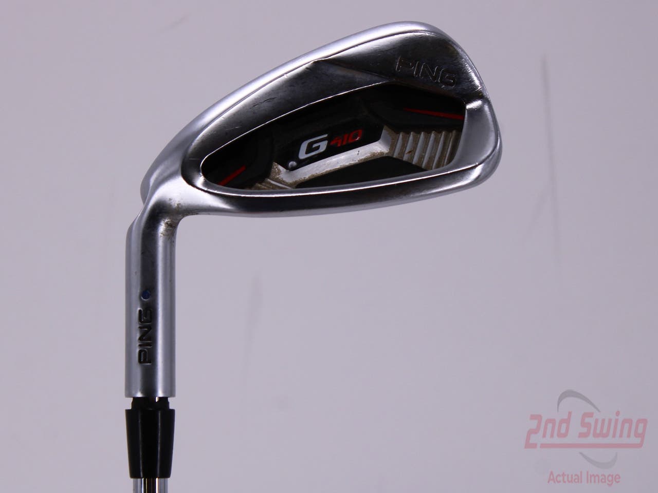 Ping G410 Single Iron 8 Iron Dynalite Gold 120 S300 Steel Stiff Left Handed Blue Dot 36.75in