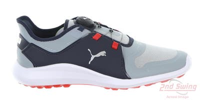 New Mens Golf Shoe Puma IGNITE FASTEN8 Disc 8.5 Gray/Blue MSRP $120 194541 05