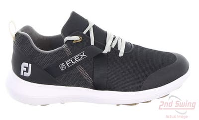 New W/O Box Mens Golf Shoe Footjoy FJ Flex Extra Wide 7.5 Black MSRP $90 56103