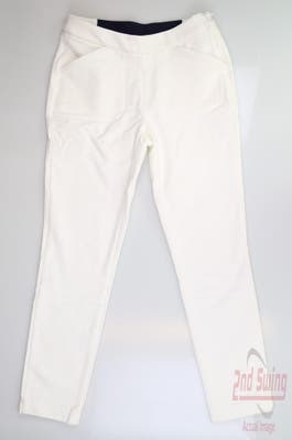 New Womens Peter Millar Golf Pants 2 White MSRP $129