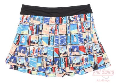 New Womens Lucky In Love Golf Skort Large L Multi MSRP $104