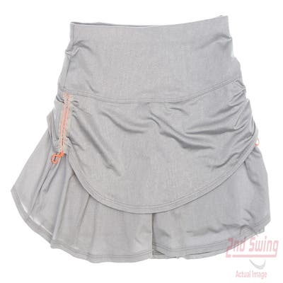 New Womens Lucky In Love Golf Skort Small S Gray MSRP $78