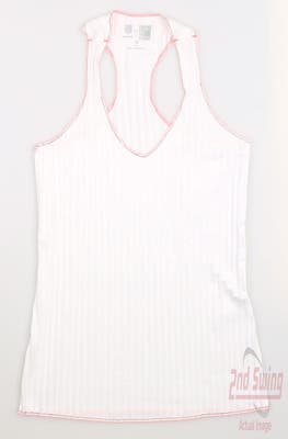 New Womens Lucky In Love Golf Tank Top X-Small XS White MSRP $68