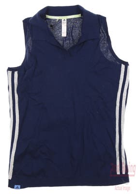 New Womens Adidas Golf Sweater Vest Medium M Navy Blue MSRP $65