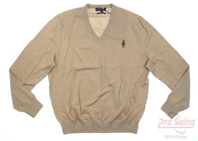 New W/ Logo Mens Fairway & Greene Golf Sweater Medium M Camel Tan MSRP $99