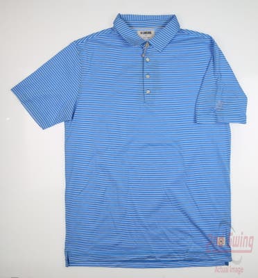New W/ Logo Mens LinkSoul Golf Polo Medium M Blue MSRP $94