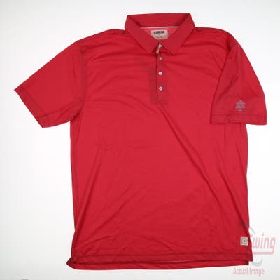 New W/ Logo Mens LinkSoul Golf Polo X-Large XL Red MSRP $94