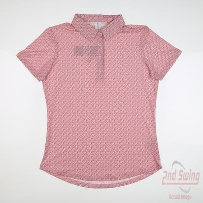 New Womens Straight Down Polo Small S Guava Red MSRP $70