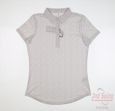 New Womens Straight Down Polo Small S White MSRP $70