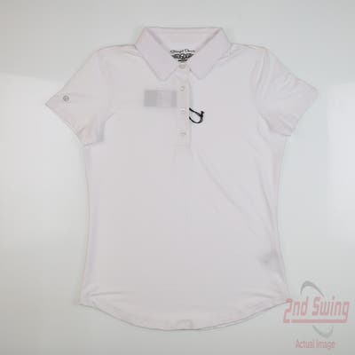 New Womens Straight Down Polo X-Small XS White MSRP $70