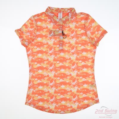 New Womens Straight Down Polo Small S Multi MSRP $70