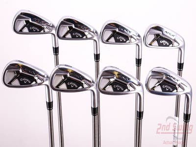 Callaway Apex 21 Iron Set 4-PW AW Aerotech SteelFiber fc90 Graphite Regular Right Handed 37.75in