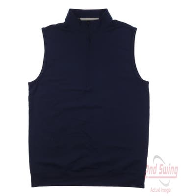 New Mens Straight Down Vest Small S Navy Blue MSRP $80