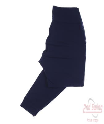 New Womens Straight Down Pants Medium M x Navy Blue MSRP $80