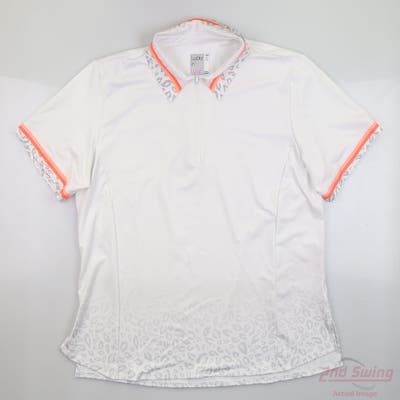New Womens Lucky In Love Golf Polo X-Large XL Multi MSRP $72