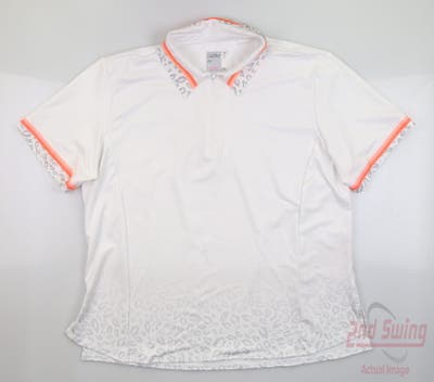 New Womens Lucky In Love Golf Polo X-Large XL Multi MSRP $72