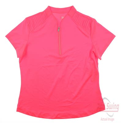 New Womens Tail Ignace Polo Large L Pink MSRP $95