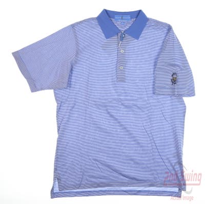 New W/ Logo Mens Fairway & Greene Golf Polo Small S Blue MSRP $110