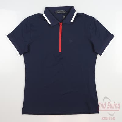 New Womens G-Fore Golf Polo X-Small XS Navy Blue MSRP $120