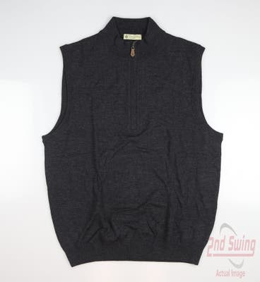 New Mens DONALD ROSS Golf Sweater Vest Large L Gray MSRP $185