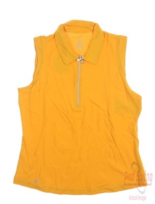 New Womens GG BLUE Katy Sleeveless Polo Medium M Orange MSRP $84
