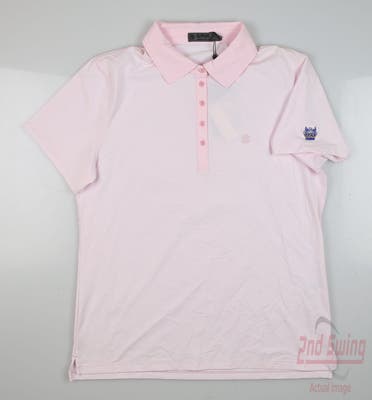 New W/ Logo Womens G-Fore Polo Large L Pink MSRP $125