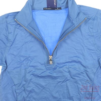 New W/ Logo Mens B. Draddy Blair 1/4 Zip Pullover Small S Blue MSRP $100