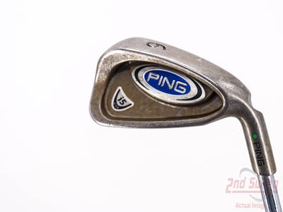 Ping i5 Single Iron 6 Iron Stock Steel Shaft Steel Stiff Right Handed Green Dot 38.0in