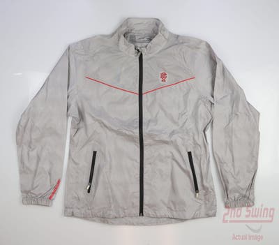 New W/ Logo Womens Sun Mountain Golf Rain Jacket X-Large XL Gray MSRP $99