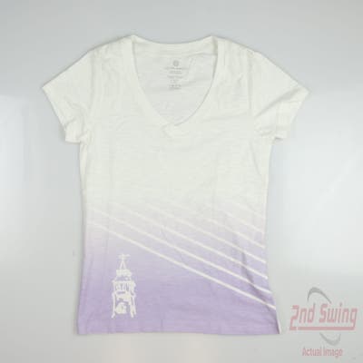 New W/ Logo Womens Level Wear Golf T-Shirt Small S Purple MSRP $23