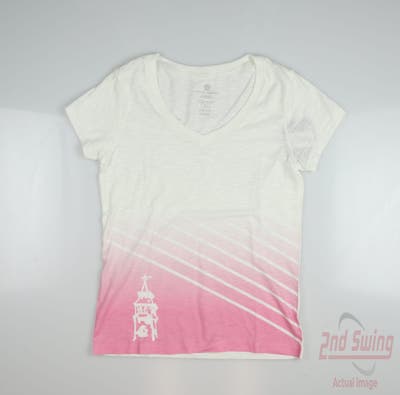 New W/ Logo Womens Level Wear Golf T-Shirt Small S Pink MSRP $23