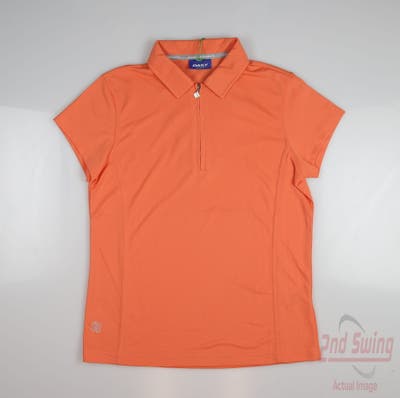 New Womens Daily Sports Golf Polo X-Large XL Orange MSRP $86