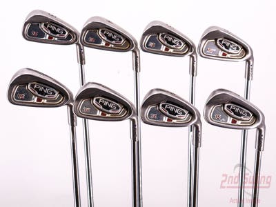 Ping i15 Iron Set 3-PW Ping AWT Steel Stiff Right Handed Purple dot 39.25in