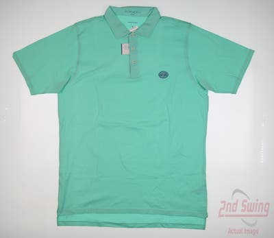 New W/ Logo Mens B. Draddy Polo Large L Green MSRP $100