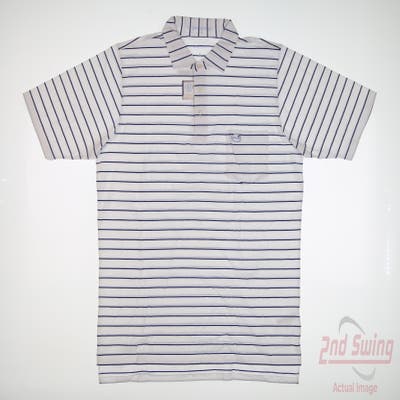 New W/ Logo Mens B. Draddy Polo Small S White MSRP $100