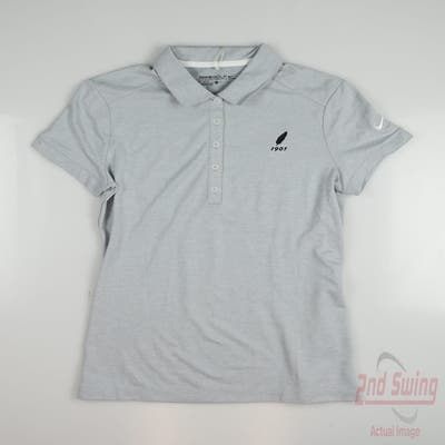 New W/ Logo Womens Nike Golf Polo Small S Gray MSRP $58