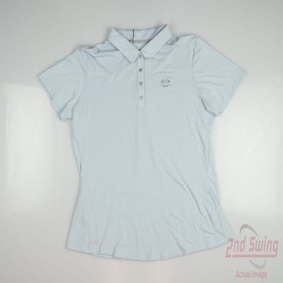 New W/ Logo Womens Adidas Golf Polo Large L Gray MSRP $65