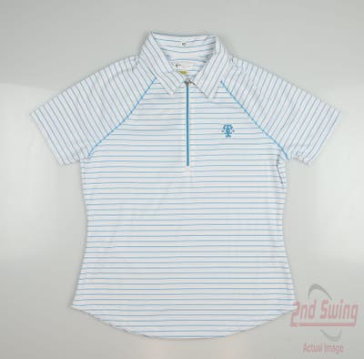 New W/ Logo Womens Greg Norman Golf Polo X-Small XS Blue MSRP $79